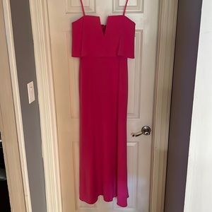 BCBG Deep V strapless gown, size 6 in bright *Valentino* pink
